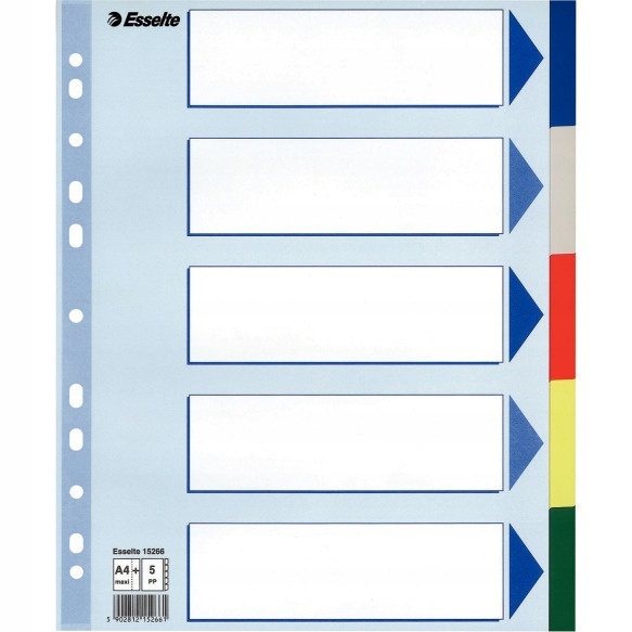 

Przekładki plastikowe Maxi z Pp 5 kart 15266 Essel