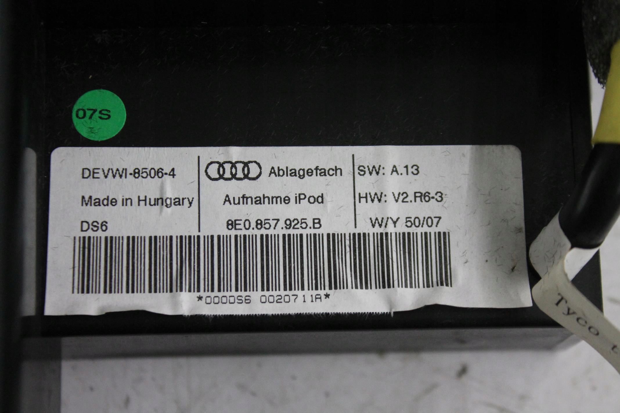 PANEL MULTIMEDIA INTERFACE 8E0857925B AUDI A4 B7