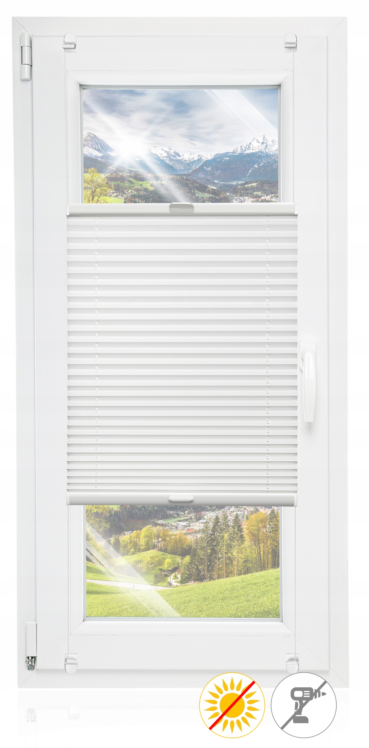 Plisa Ecru Bezinwazyjna Termo Zaciemnia 35x150 cm Wzór klasyczny