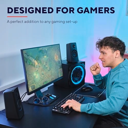 TRUST GAMING GXT 629 Tytan 2.1 Speakers with RGB LED Subwoofer 120W — miniatura 5