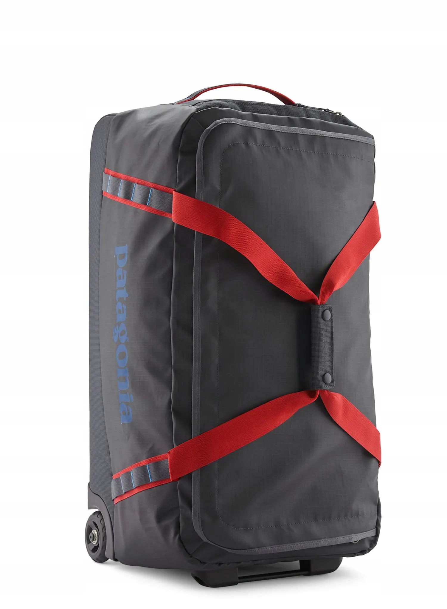 Kufr Patagonia Black Hole Wheeled Duffel 70L smolder blue/amanita red