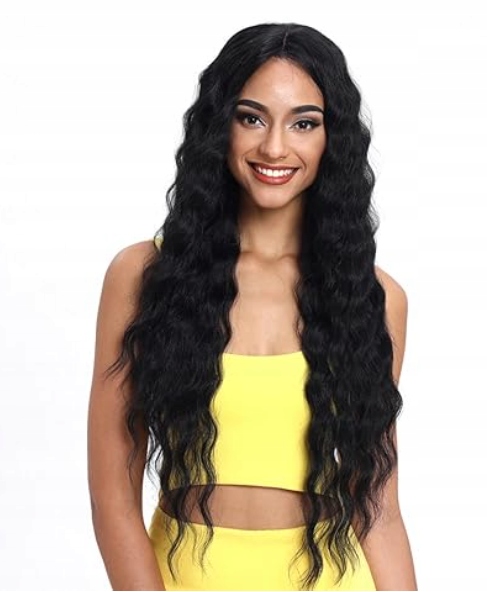 Paruka Joedir Dlouhá Vlnitá Přírodní Syntetické Vlasy Černá 60 cm