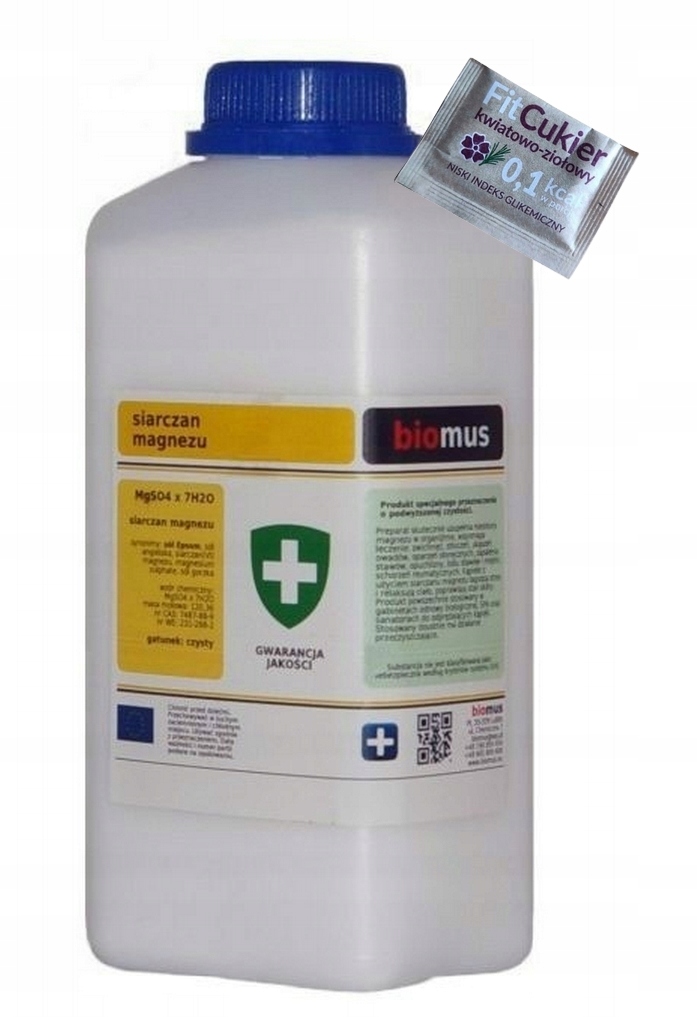 

Siarczan Magnezu czysty Sól Epsom 1kg Biomus