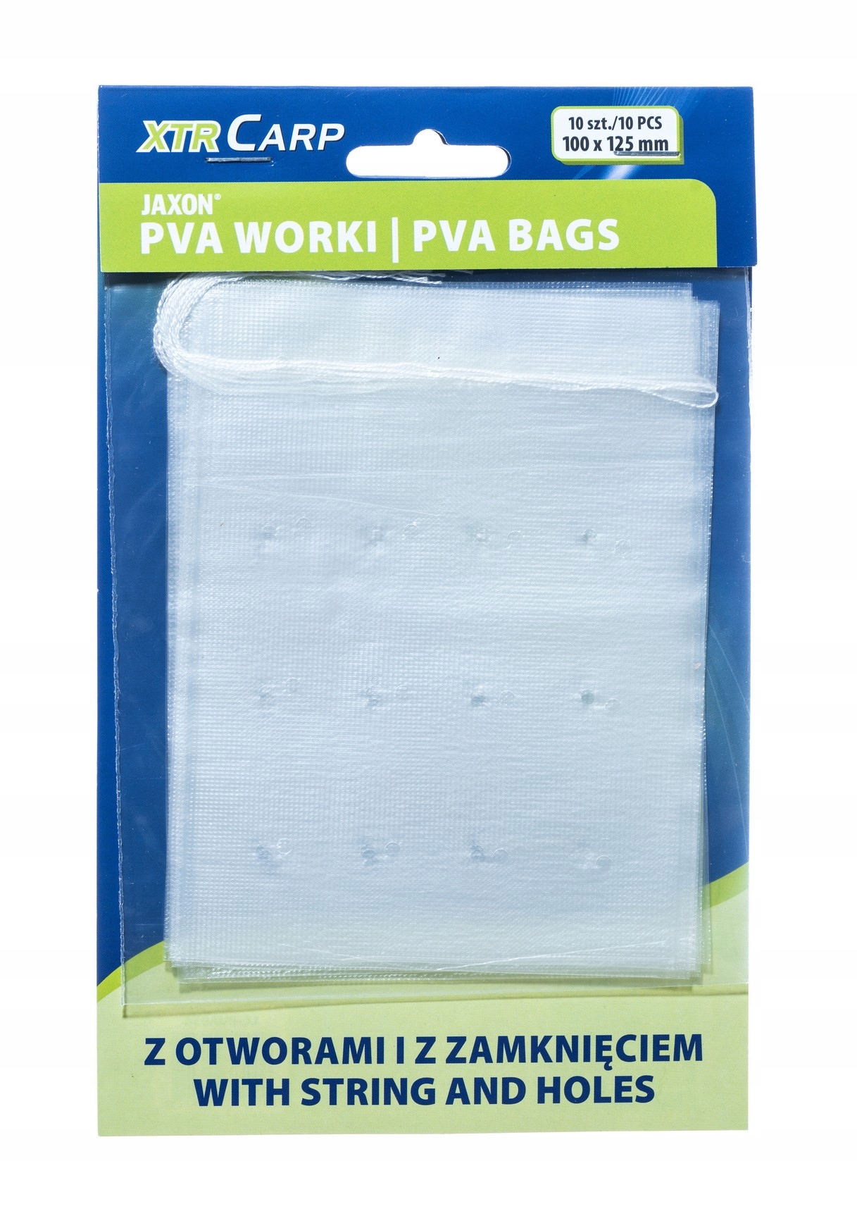 Jaxon Worki Pva z Otworami i Zamknięciem 100x125mm 10szt/op