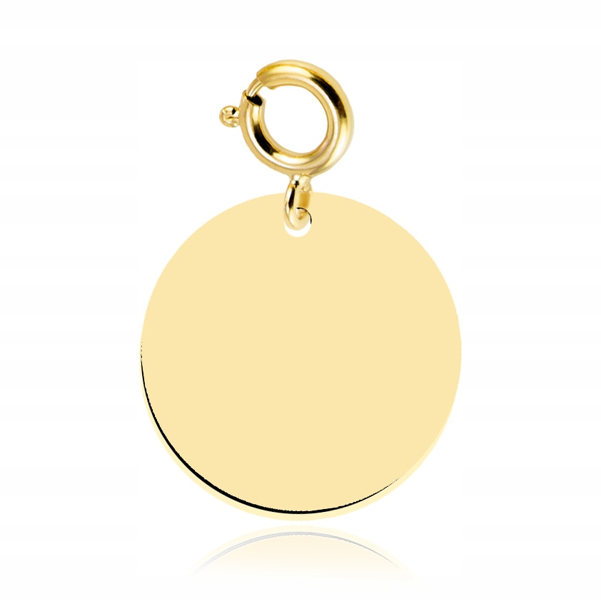 Zlatý přívěsek na náramek Plný kruh ryzost 585