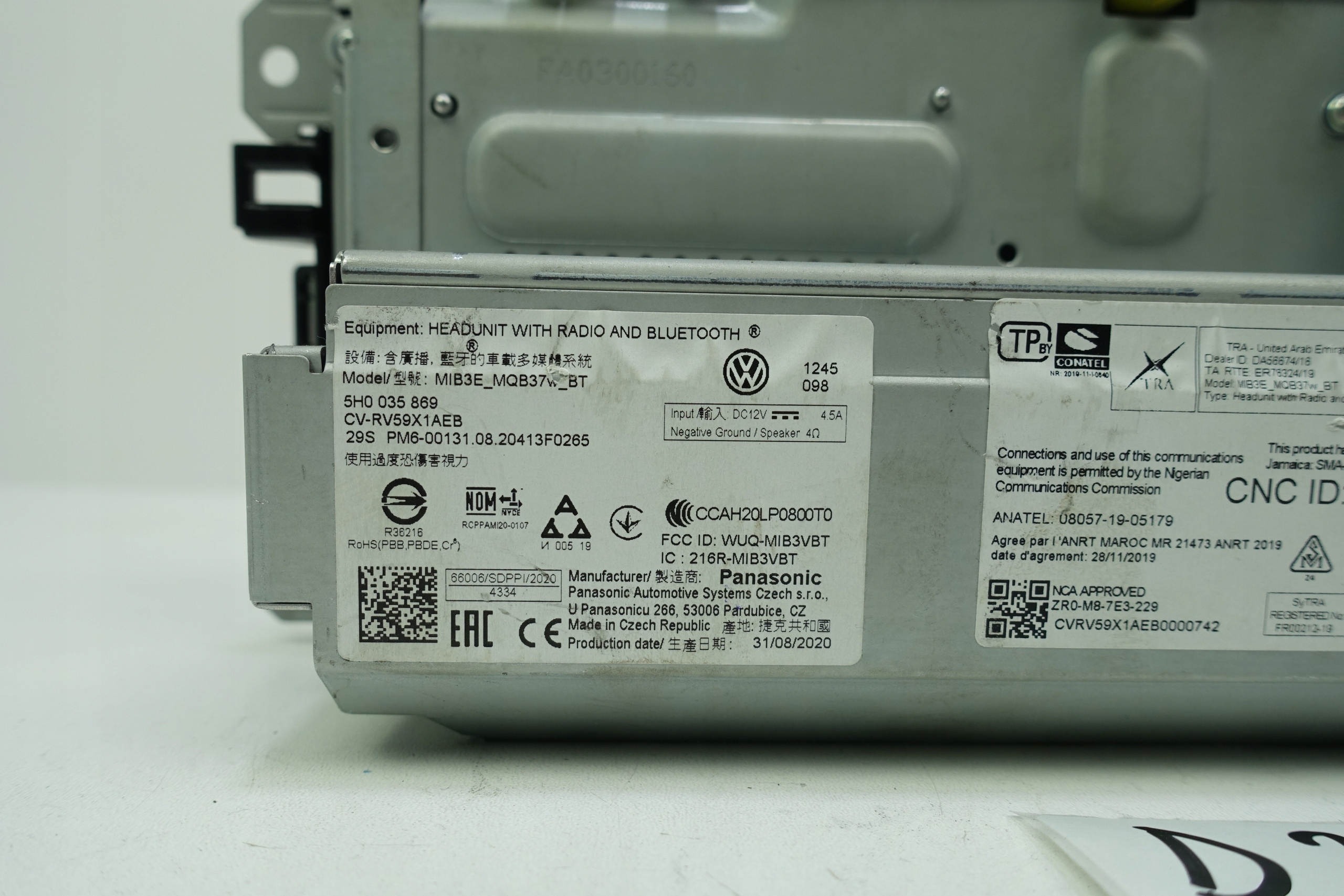 EKRAN display RADIO BLUETOOTH VW GOLF VIII 5H0