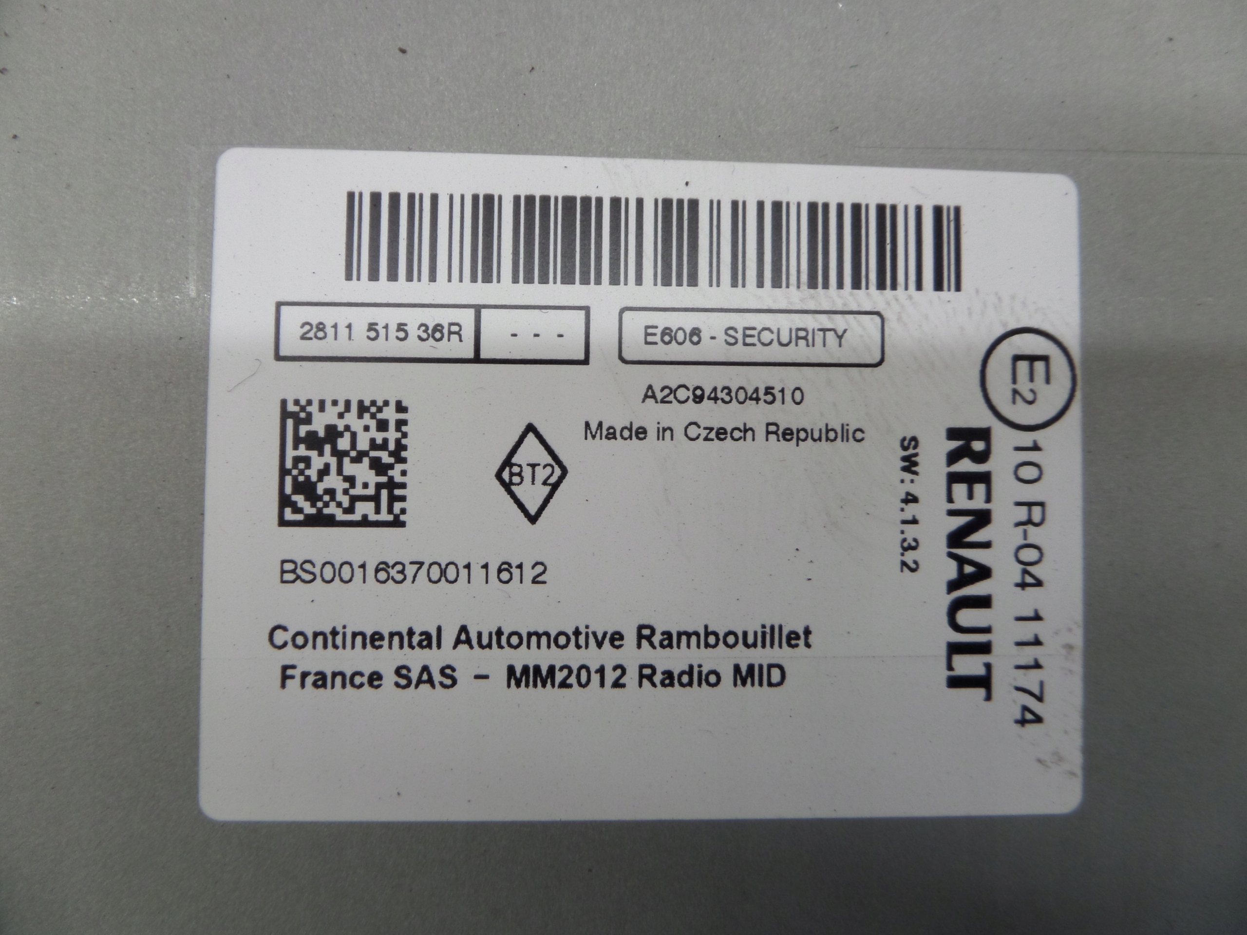 Navigation RADIO RENAULT CLIO IV CAPTUR 281151536R