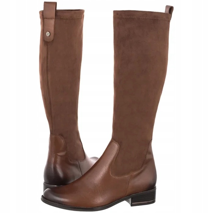 Dámské boty Kozačky Caprice Cognac 9-25514-41 31C Comb Hnědé