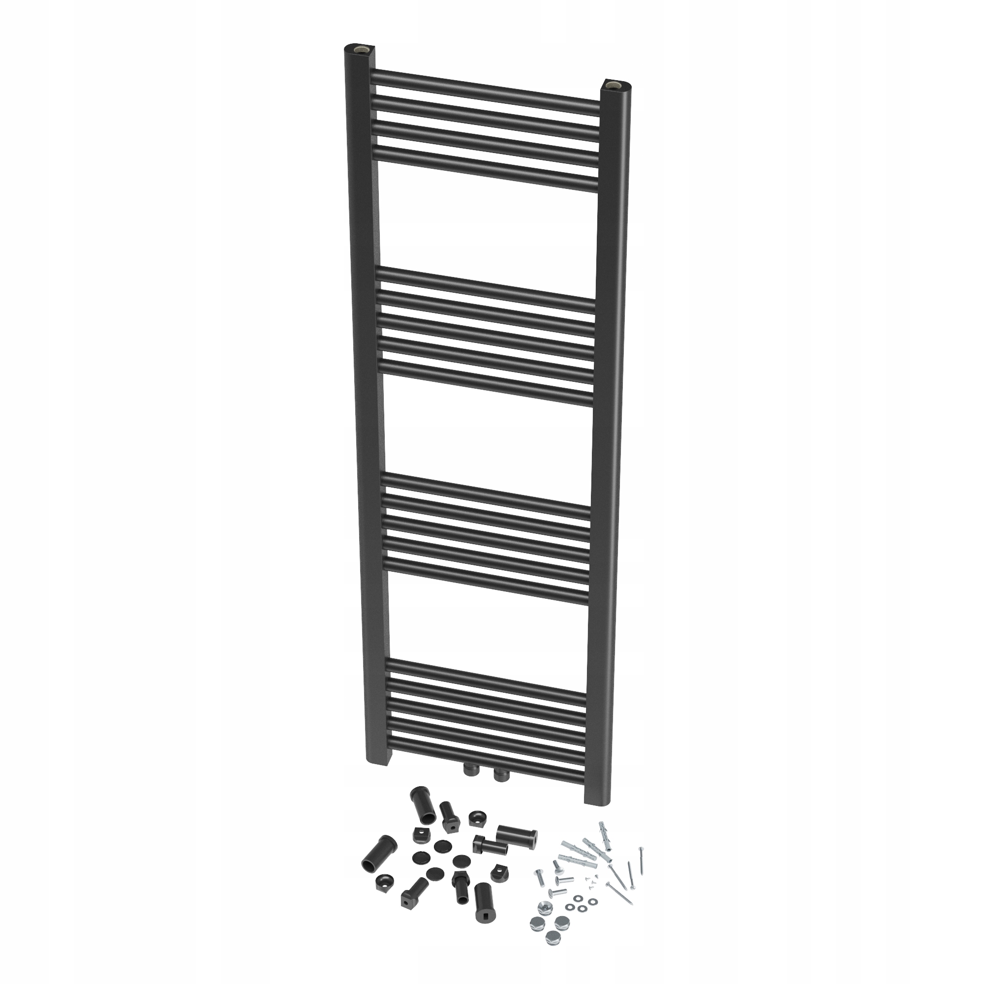 Kúpeľňový Ohrievač Kaloryfer Moderný Čierny Rebrík Raven 130 x 40 cm