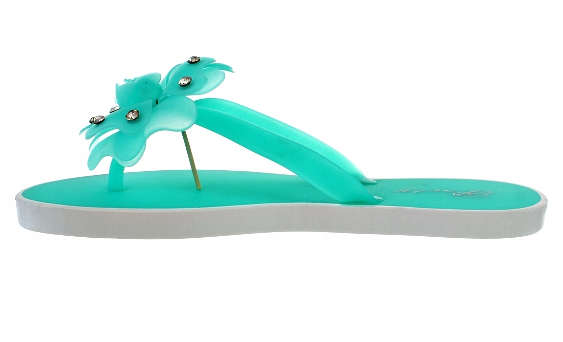 KLAPKI JAPONKI ZIELONE MELISKI KWIAT 6236 roz. 39 Rozmiar US 7.5