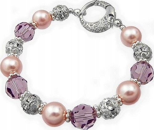 Nové Krásný náramek Crystal Amethyst Arande