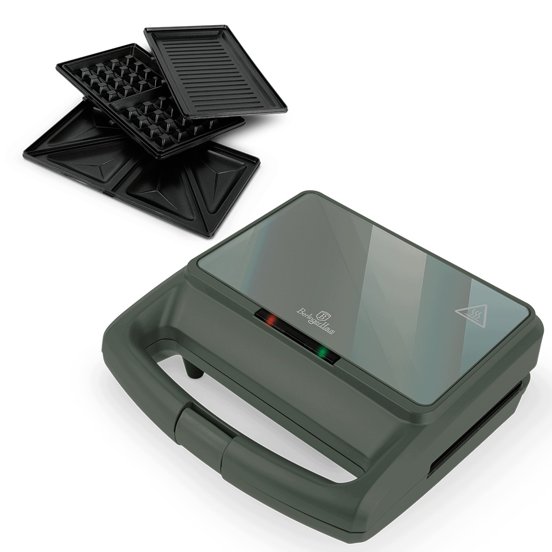 Opiekacz do kanapek 1000W 3w1 BerlingerHaus BH-9978 Matte Green