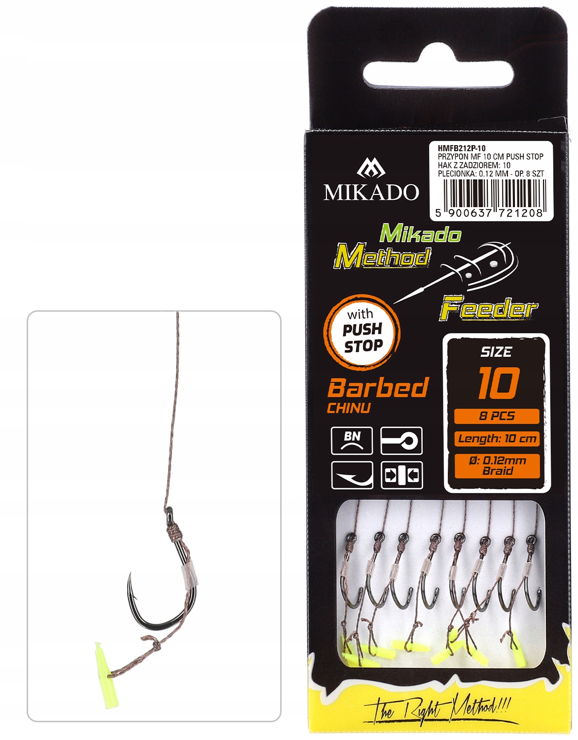 Mikado Haki Method Feeder 8 Push Stopem Plecionka
