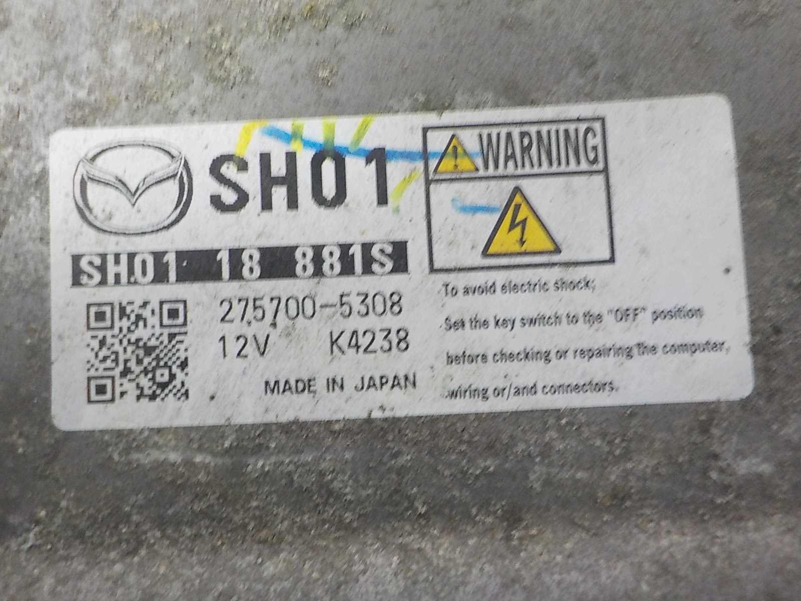 MAZDA CX-5 computer control unit 275700-5308 SH0118881S