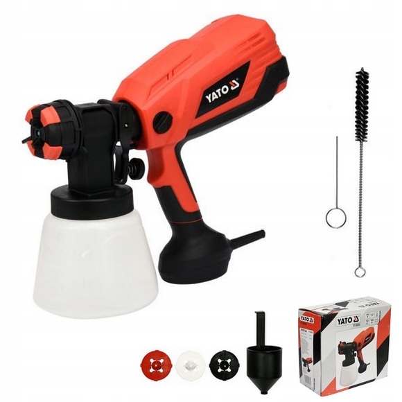 Yato Elektrická Malířská Pistole 1L 600W 3 Vyměnitelné Trysky YT-82553