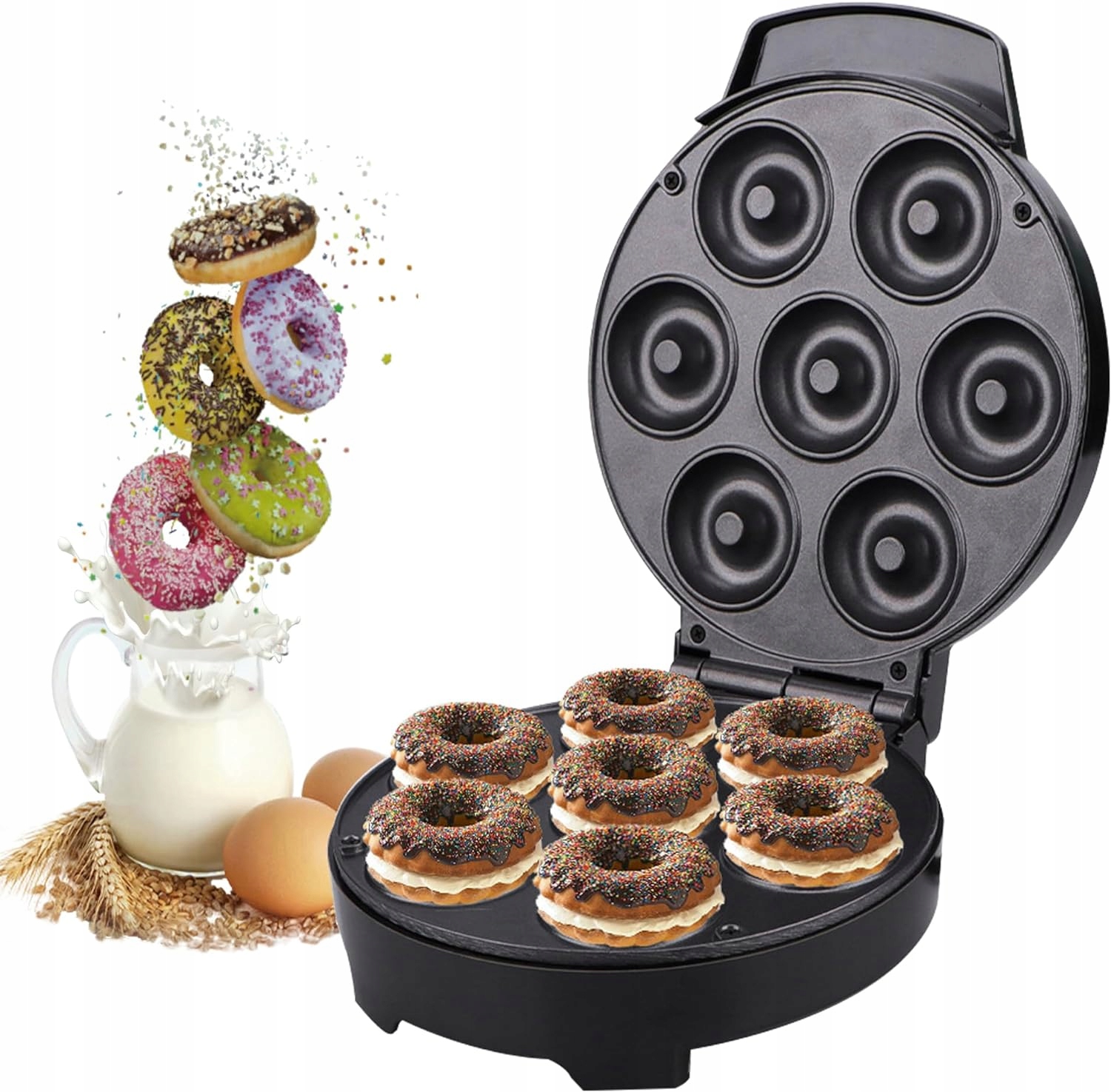 MASZYNA WYPIEKACZ DO PĄCZKÓW DONATÓW OPONEK DONUT MAKER GOFROWNICA