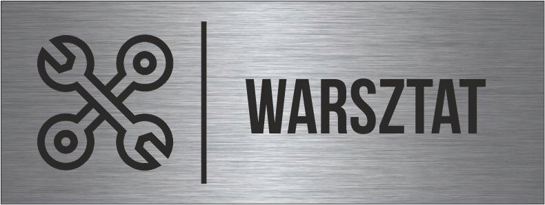 TABLICZKA Warsztat Piktogram Aluminium