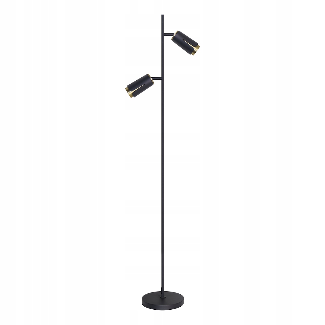 Milagro Stojací podlahová lampa Flower ML0269 Černá Zlatá 2xGU10 150 cm