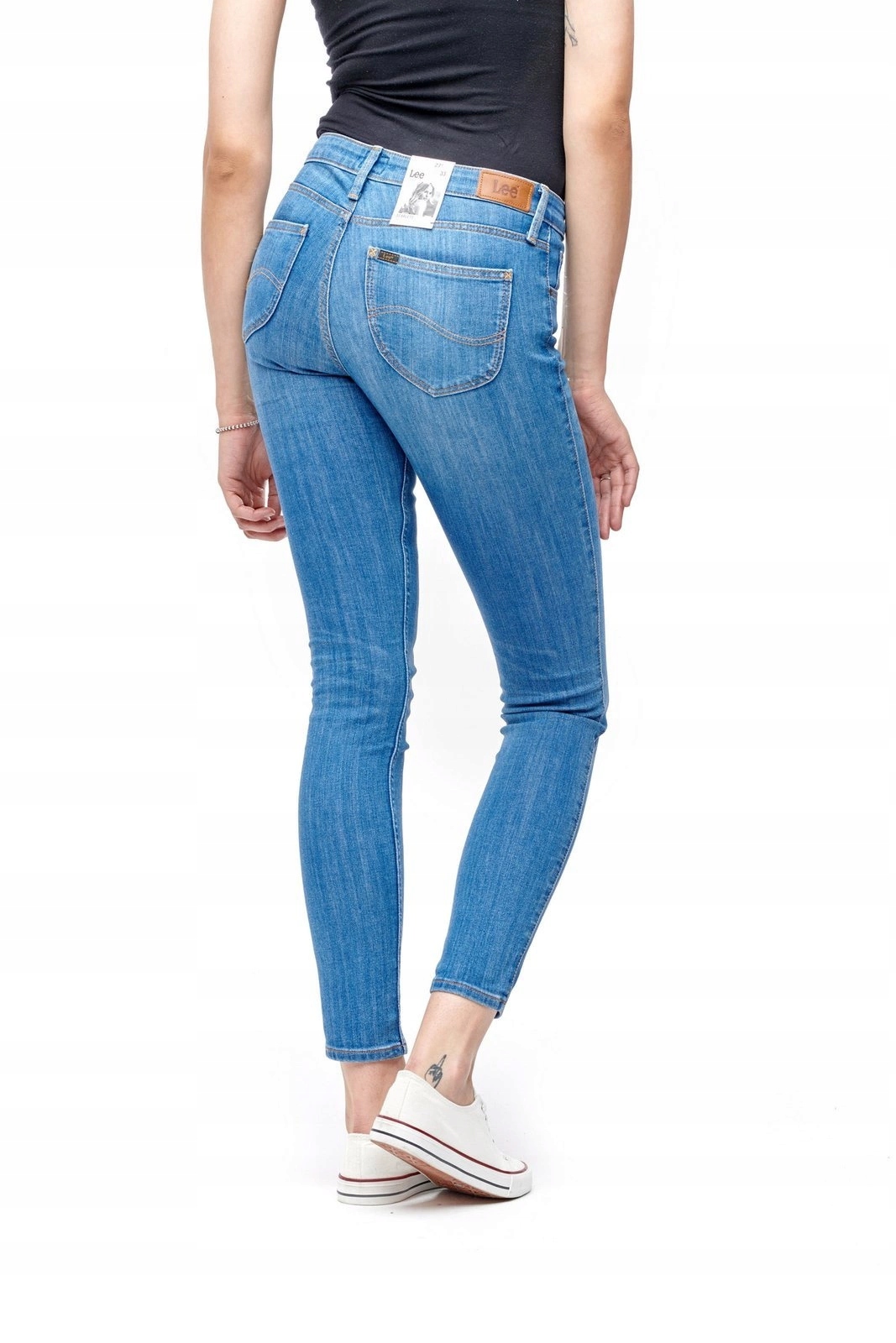 Dámské džínové úzké nohavice kalhoty Lee Scarlett High Blue L526PFYO 27/33