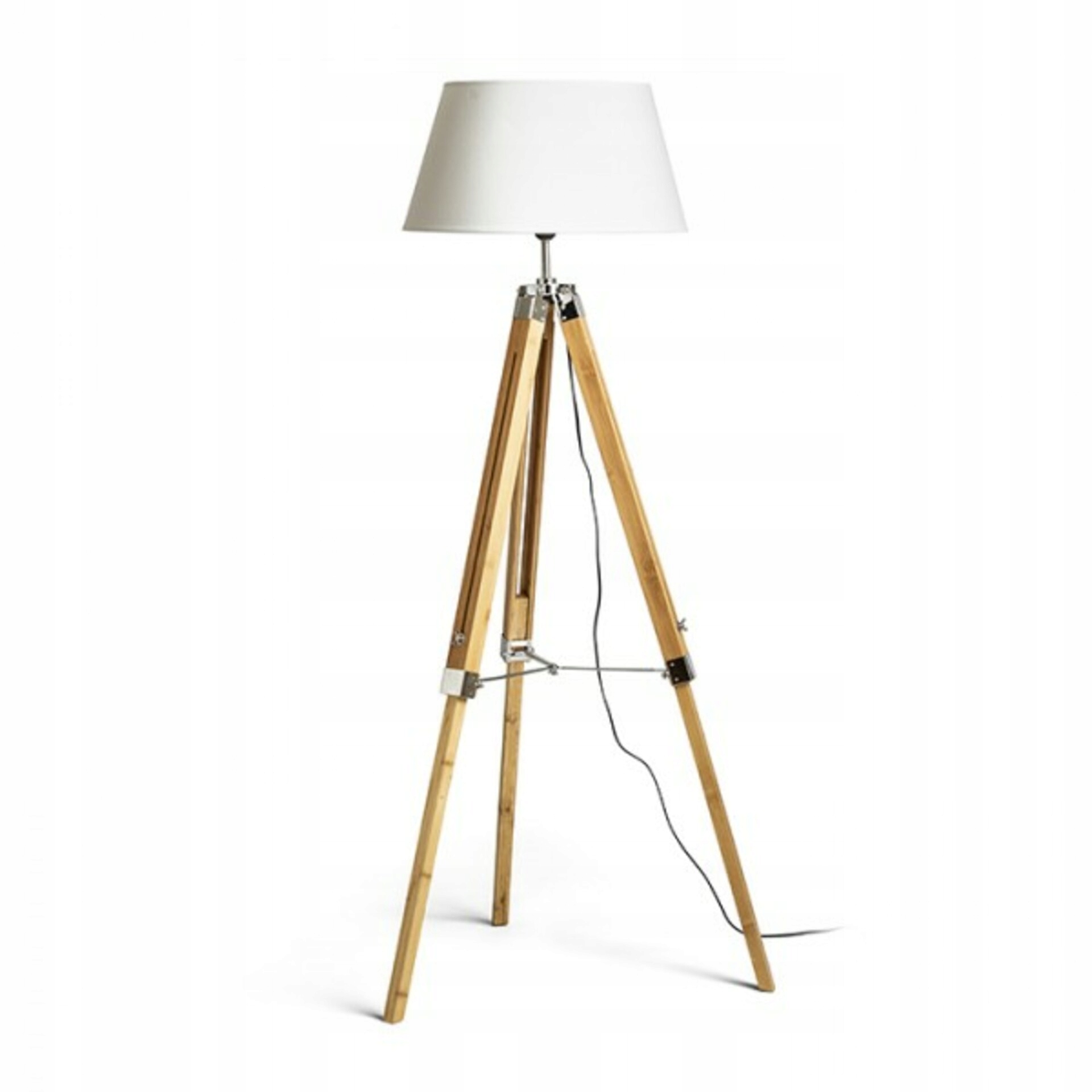 Stojanová lampa Rendl Alvis/ambitus 46 krémová/bambus E27 146 cm
