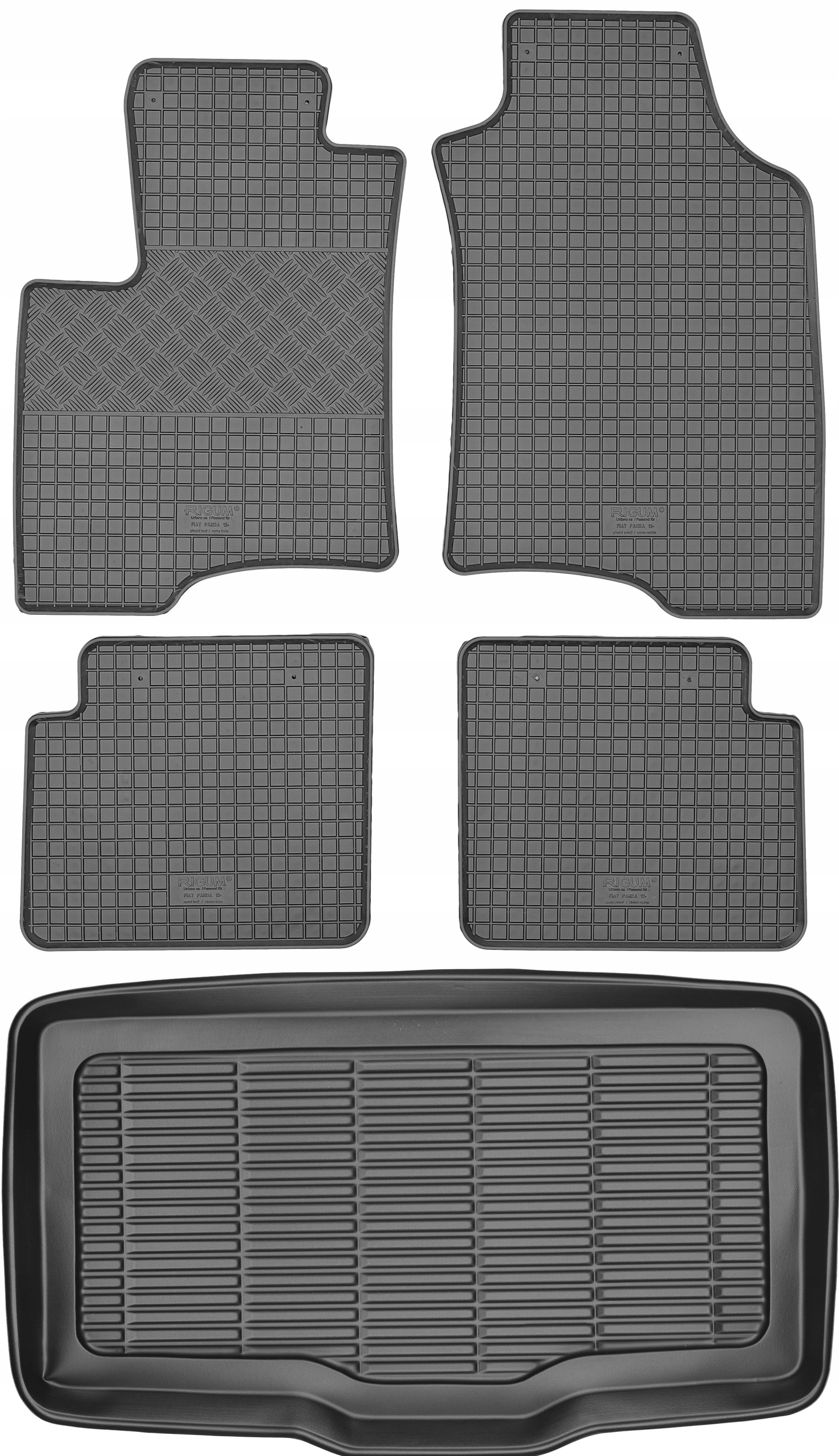 Fiat Panda III Panda Hybrid 12-SET Gumové rohože rohož