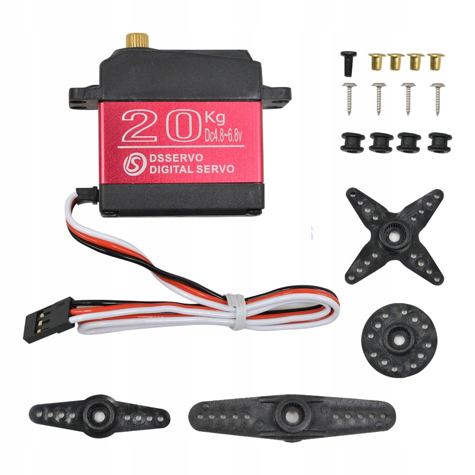 Kovové digitální servo SR-180 stupňů SR-6120MG 20 kg