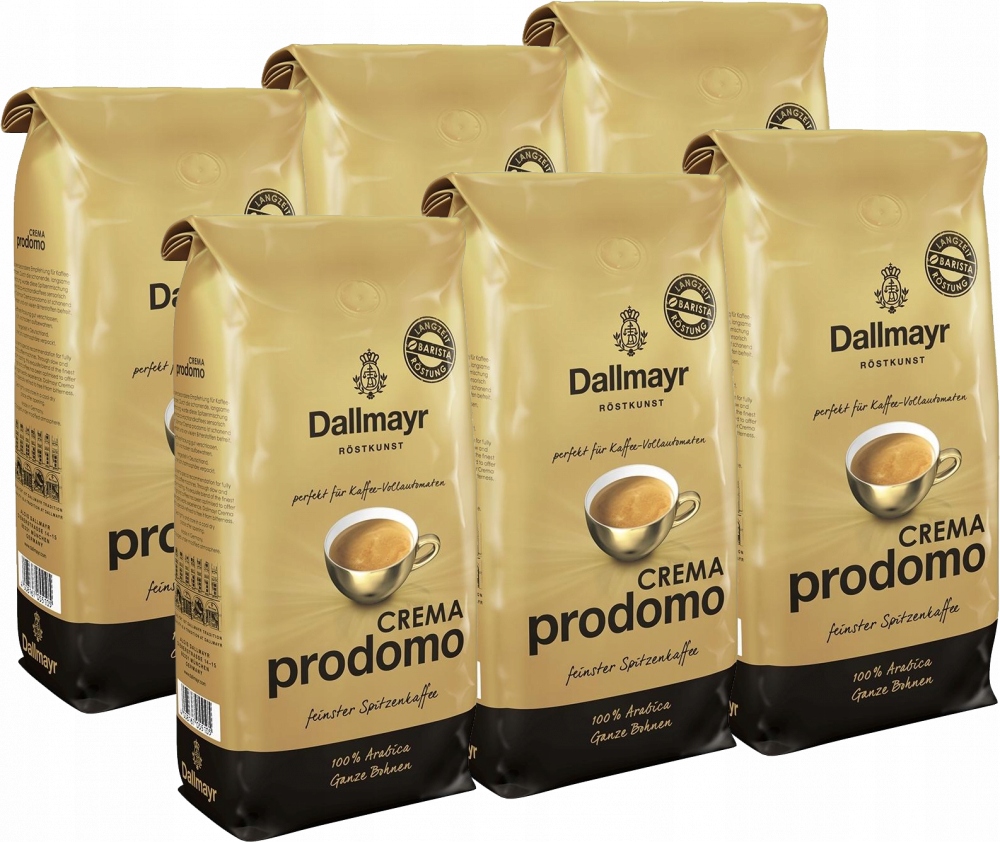 Kawa ziarnista Dallmayr Crema Prodomo 1kg 100% Arabica x6