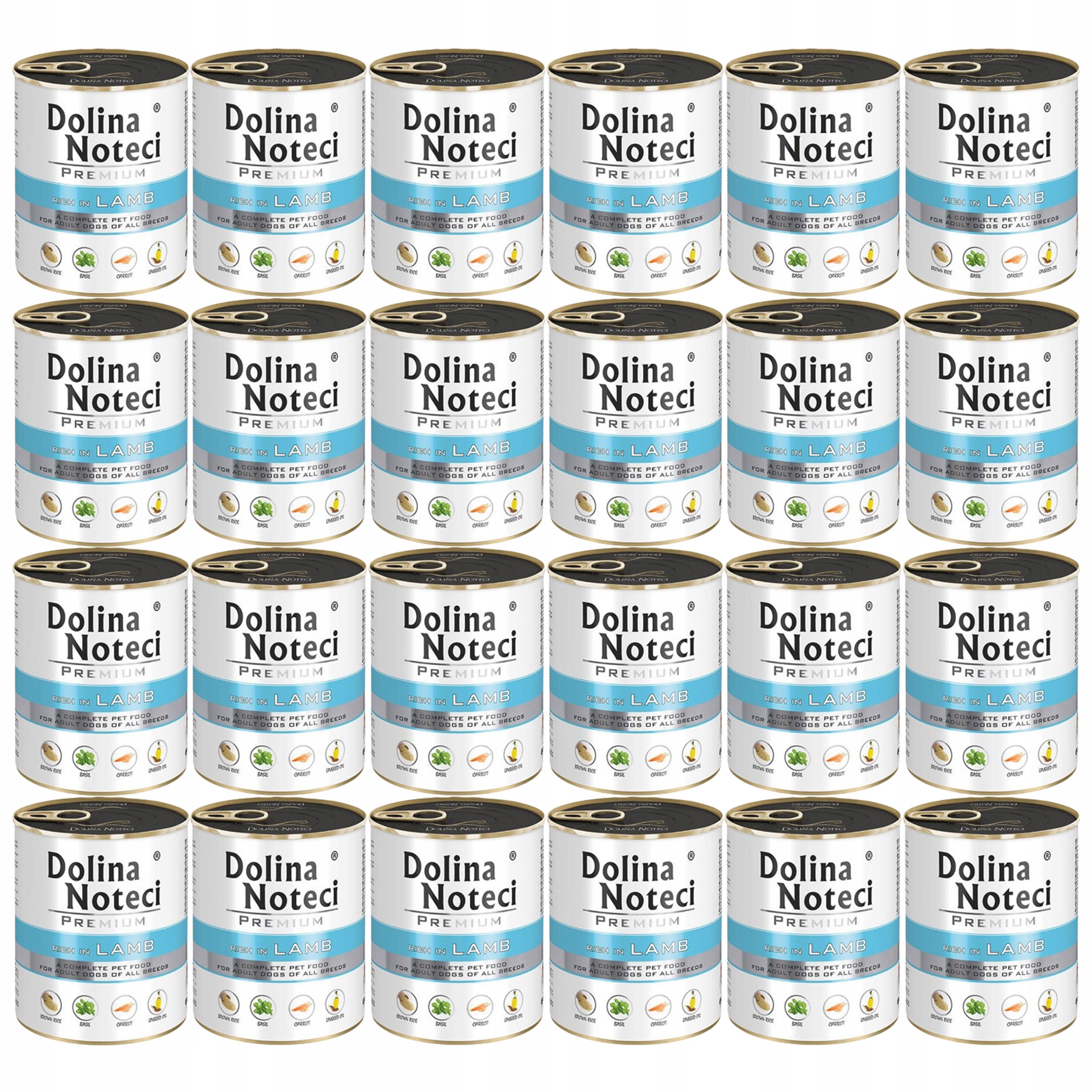 Levně Dolina Noteci Premium Krmivo mokré pro psa Jehněčí 24 x 800 g bez obilovin