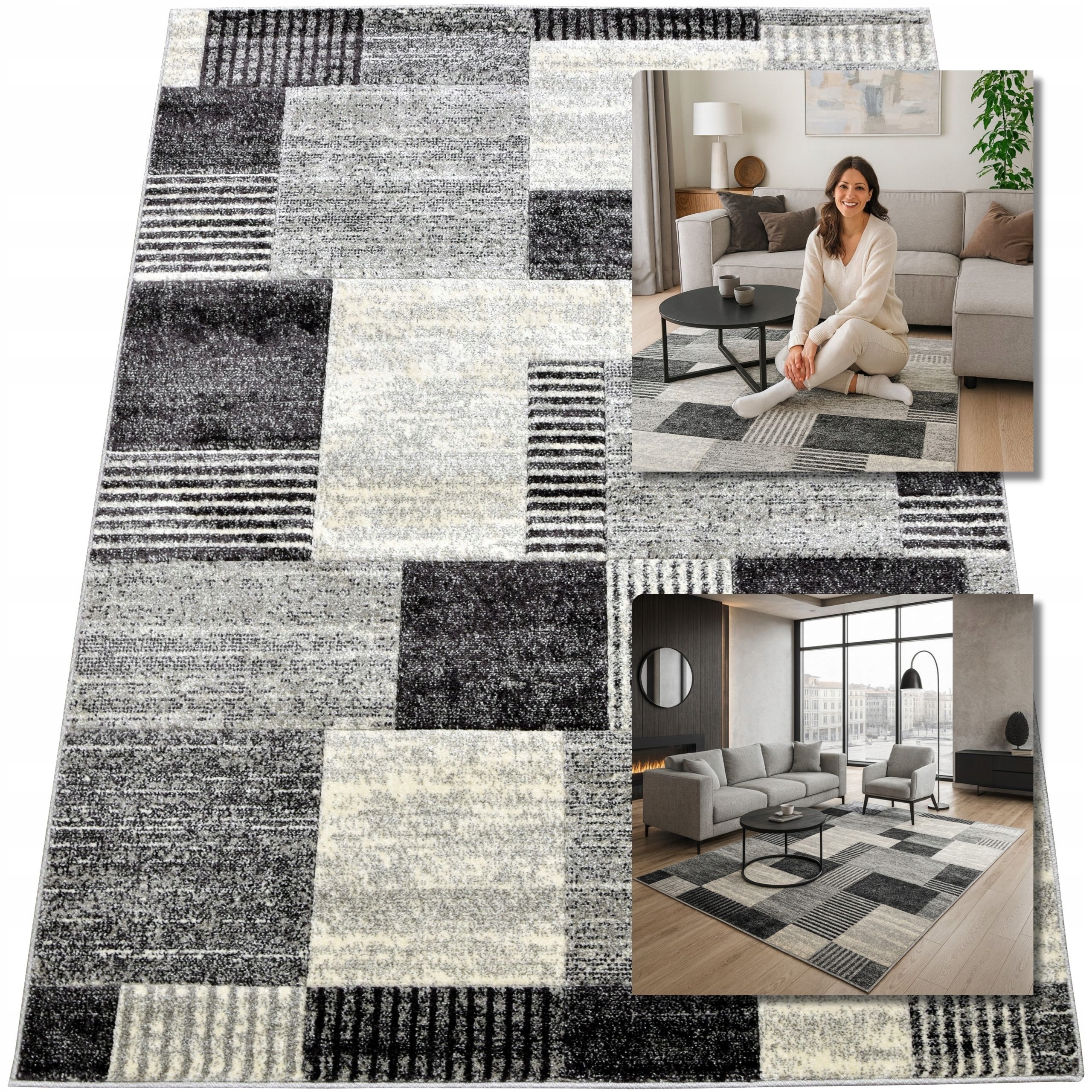 Moderní Koberec Šedý Koberec Do Obývacího Pokoje Romantic 13 mm 160x230