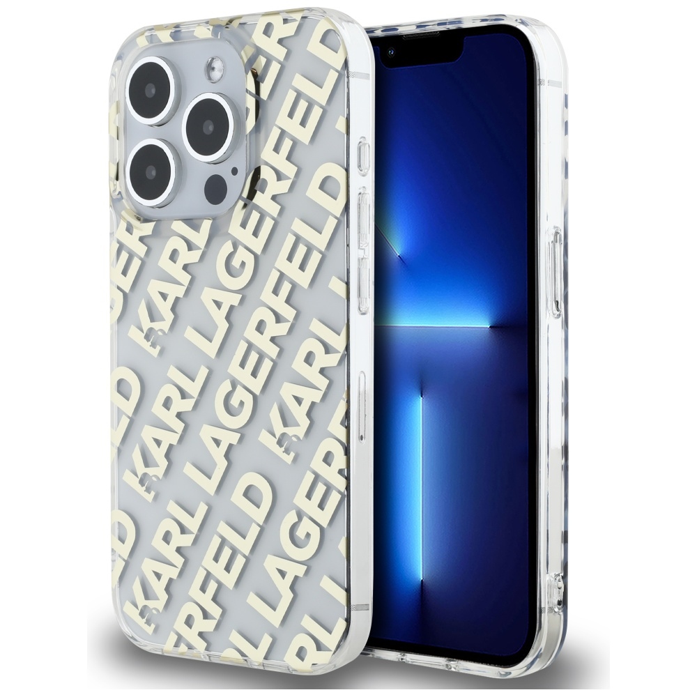 Pouzdro Karl Lagerfeld KLHCP15LHKFOEMD pro iPhone 15 Pro 6.1" zlaté/zlaté hardcase