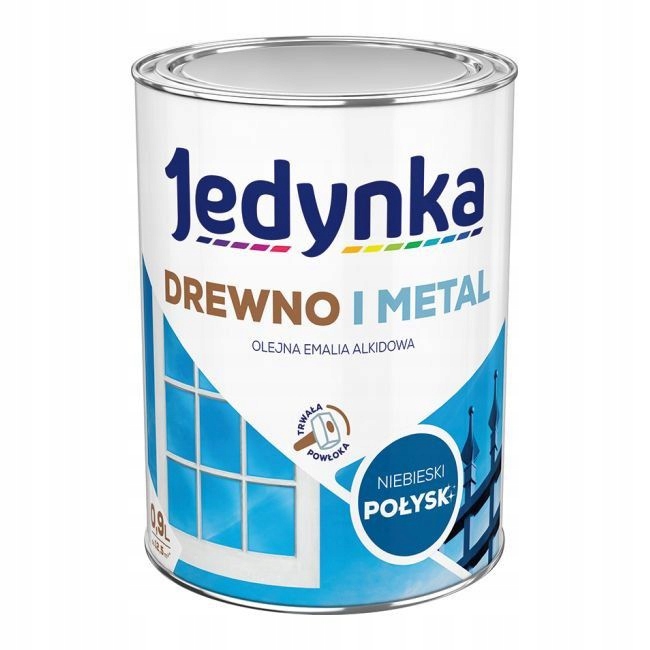 Farba Do Drewna I Metalu Jedynka Niebieski 5L