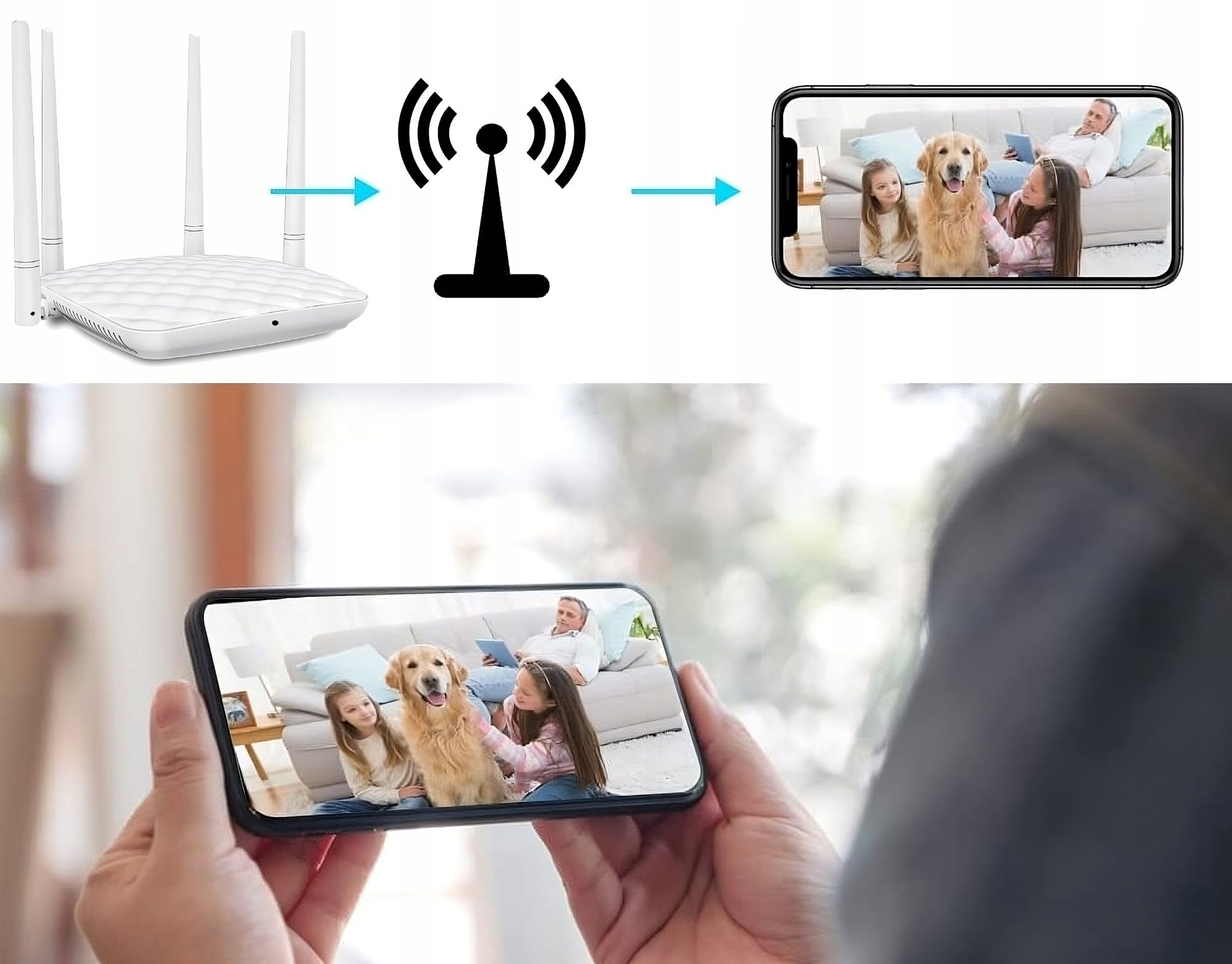 UKRYTA KAMERA WiFi ROUTER SZPIEGOWSKA MINI DETEKCJA PODGLĄD NA ŻYWO MKLY71 Model MKLY71