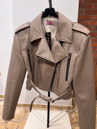 La Milla Bunda Ramoneska Eco Kůže Betty Béžová/nude Univerzální