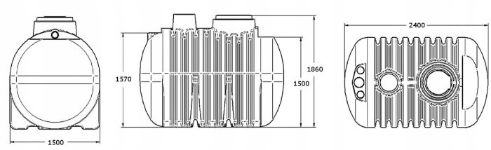 Zbiornik na wodę deszczową dropWATER³ 4.0 - Marseplast Kolor czarny
