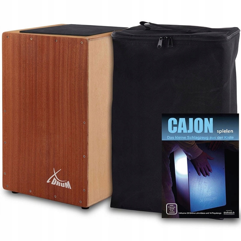 XDrum Cajon Primero Sapeli s přiloženou školou a taškou Cajon