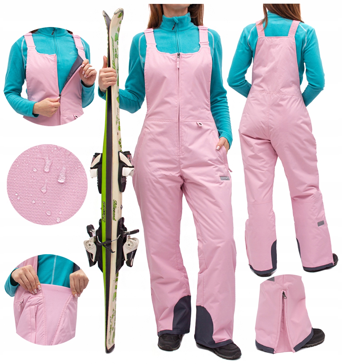 Spodnie Damskie Ocieplane na śnieg termo Xs 34 /31