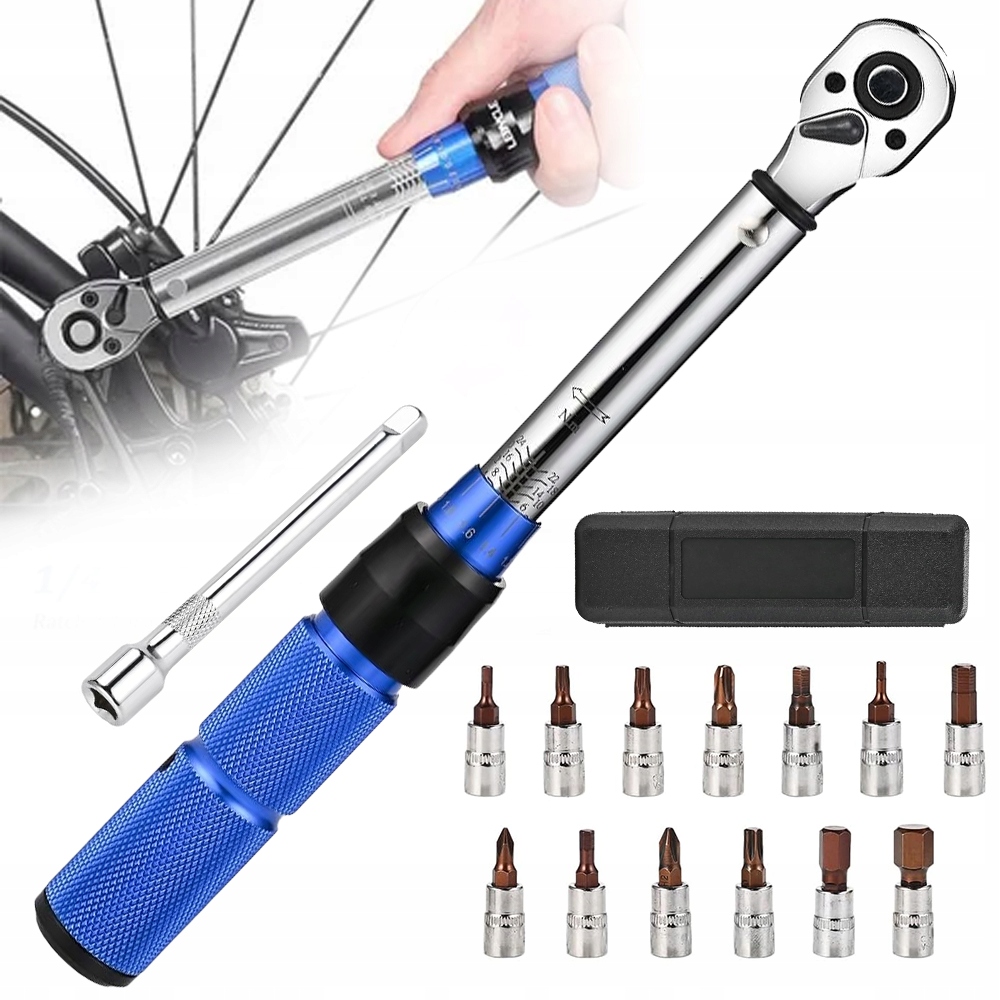 Momentový Klíč Pro Jízdní Kola Premium 15 Kusů 1/4" 2-24NM