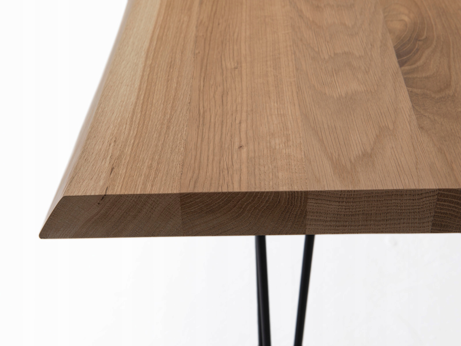 Stół, Biurko Dąb 120 x 80 hairpin, live edge, loft Wysokość mebla 76 cm