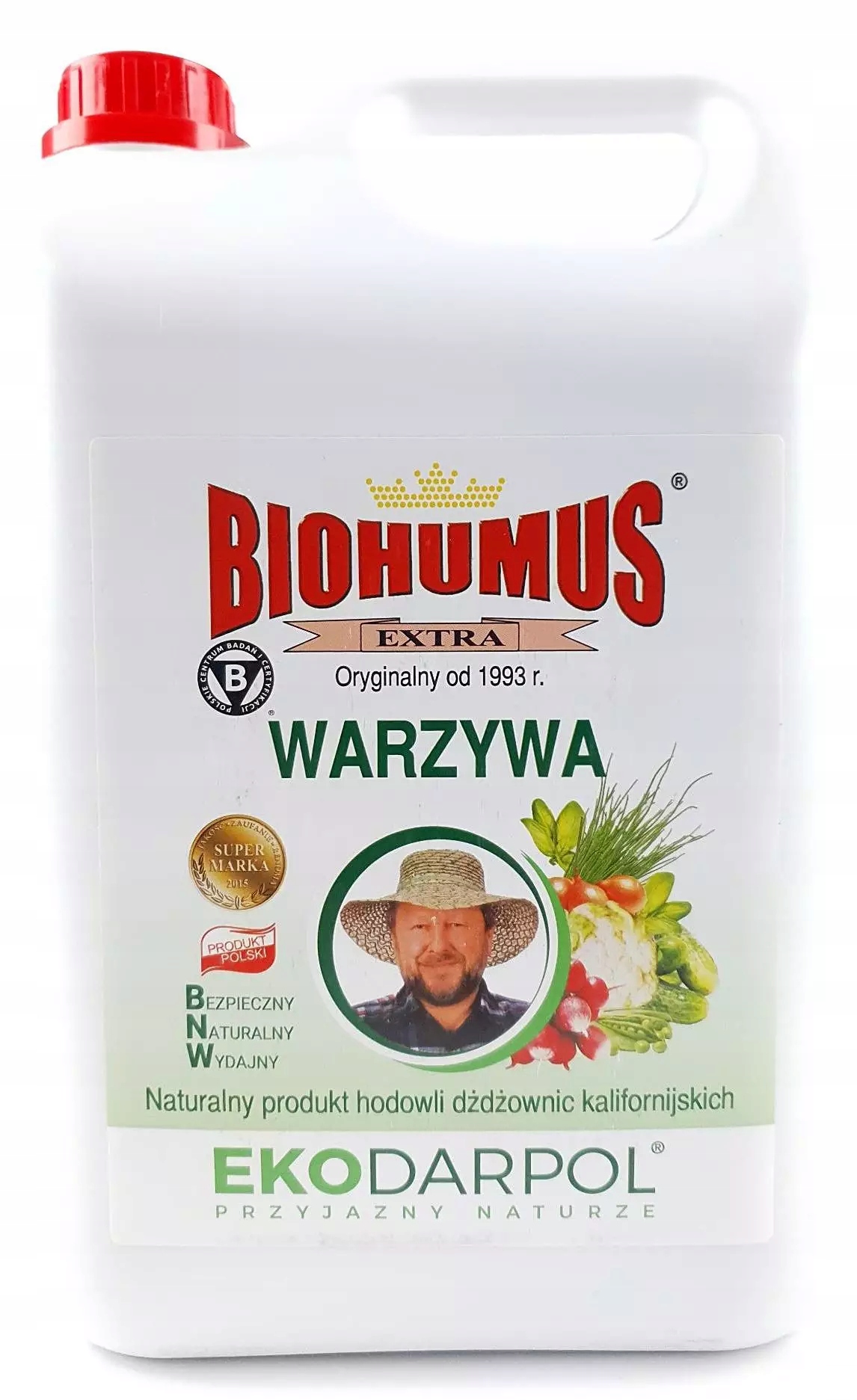 Ekodarpol 5L Biohumus Extra hnojivo pro Zeleniny zahrady z chovu žížal Eco