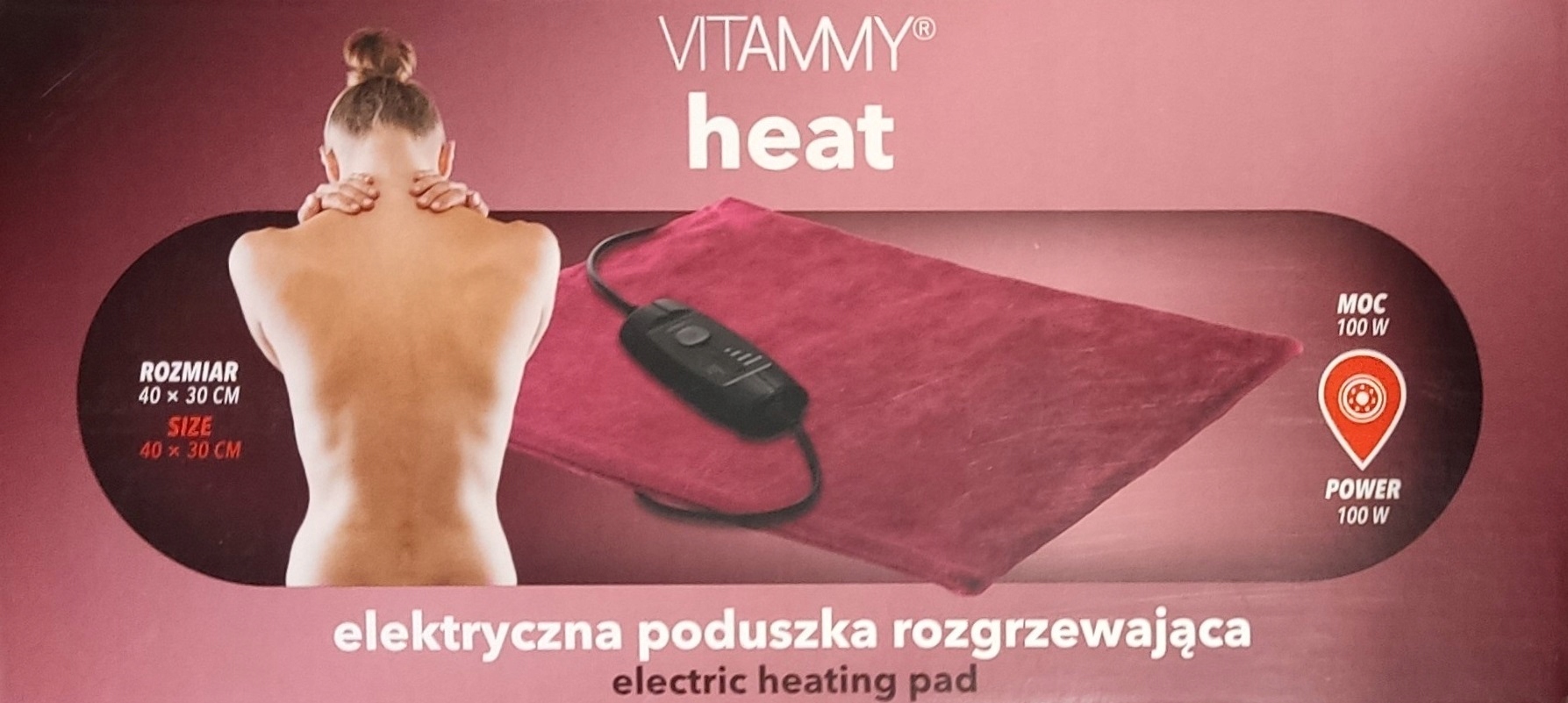 Poduszka elektryczna Vitammy Heat czerwona