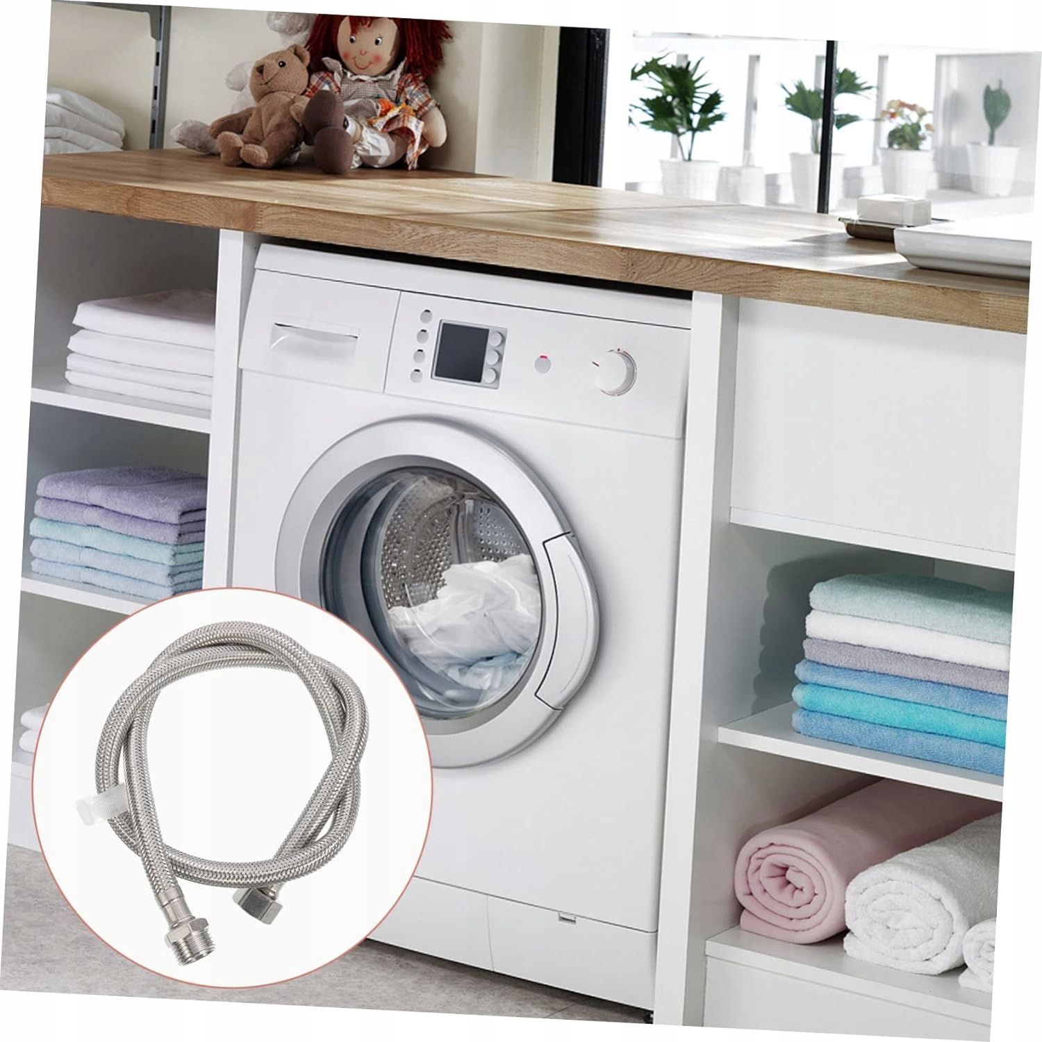 2 rura przedłużająca pralkę linia zaopatrzenia w wodę przedłużenie Marka bez marki