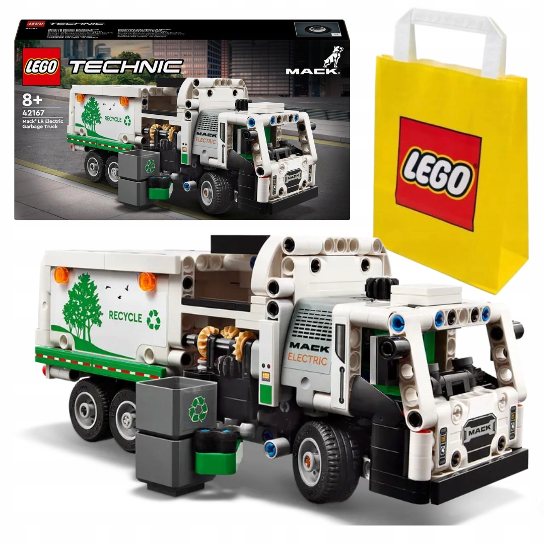 Lego Technic 42167 Mack Lr Elektrický popelářský vůz Auto s nakladačem