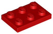 

Lego 3021 Płytka 2x3 czerwona Nowa (1g)