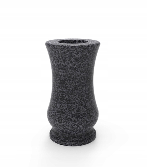 Granitová náhrobní váza na hřbitov Tulipán Grafit 28 cm Kulatý Granit