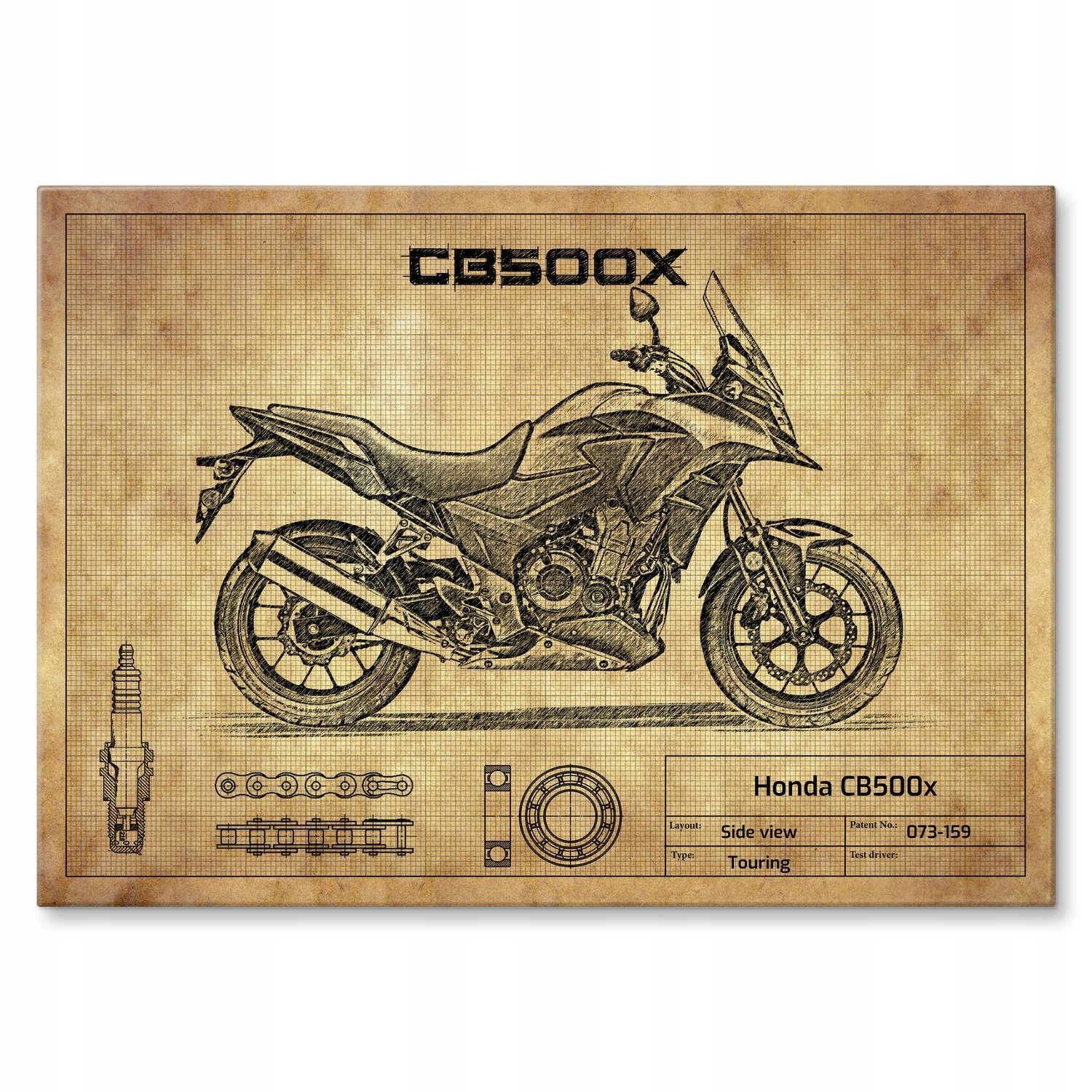 Kovový plakát Honda CB500x Šidítko Plech 30 x 42 cm Dárek