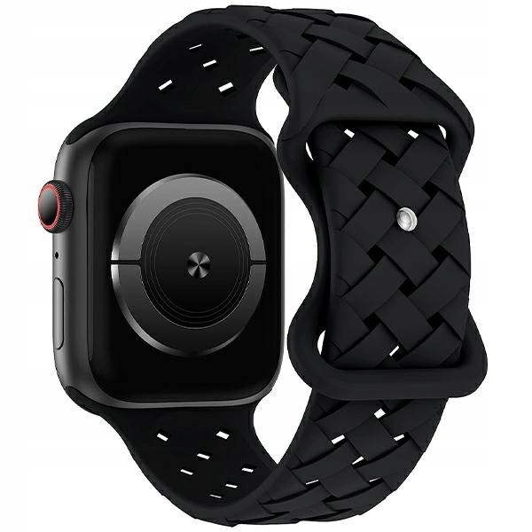 Beline pasek Apple Watch Silicone Woven 38/40/41mm czarny /black box