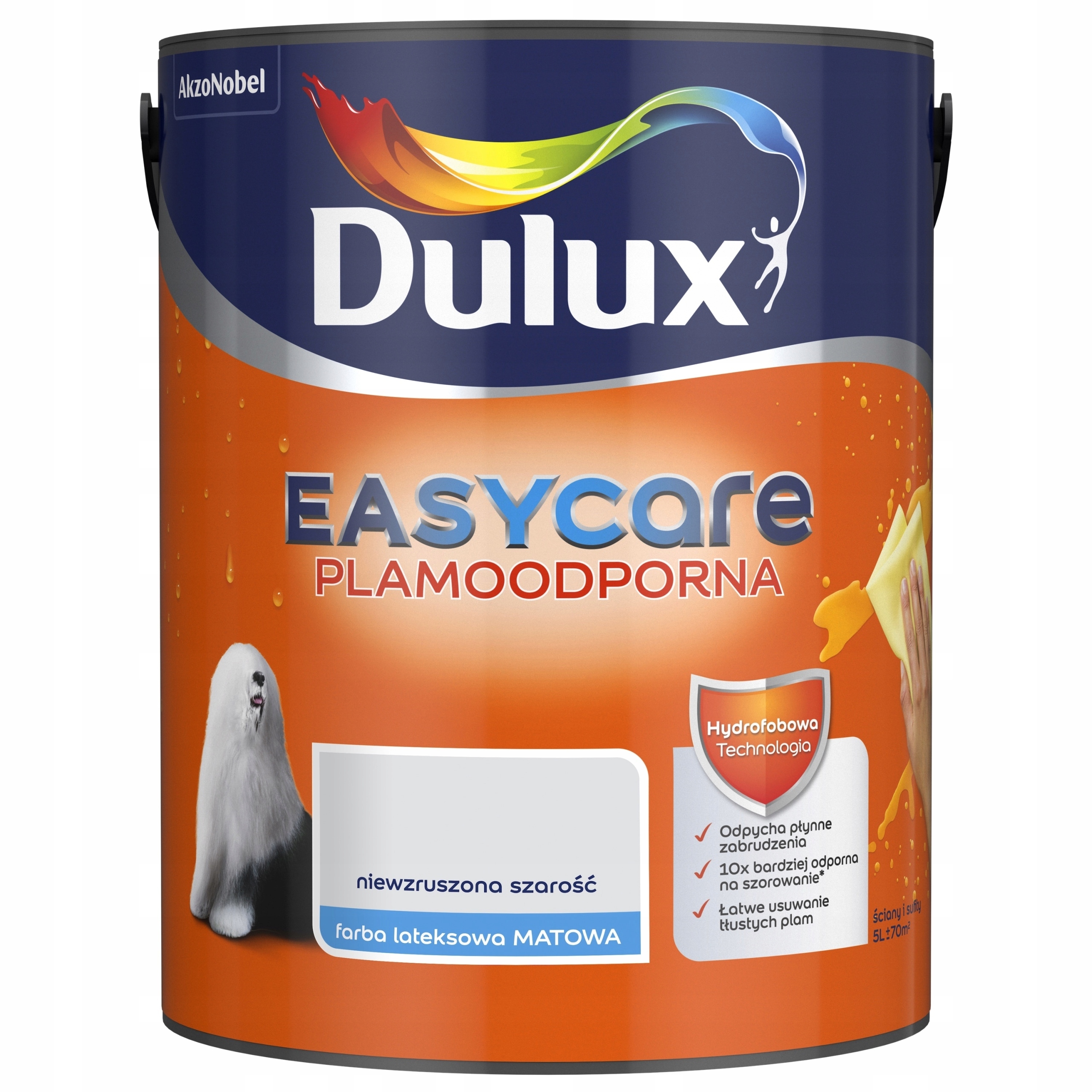 Dulux Easy Care Farba Plamoodporna Niewzruszona Szarość 5L