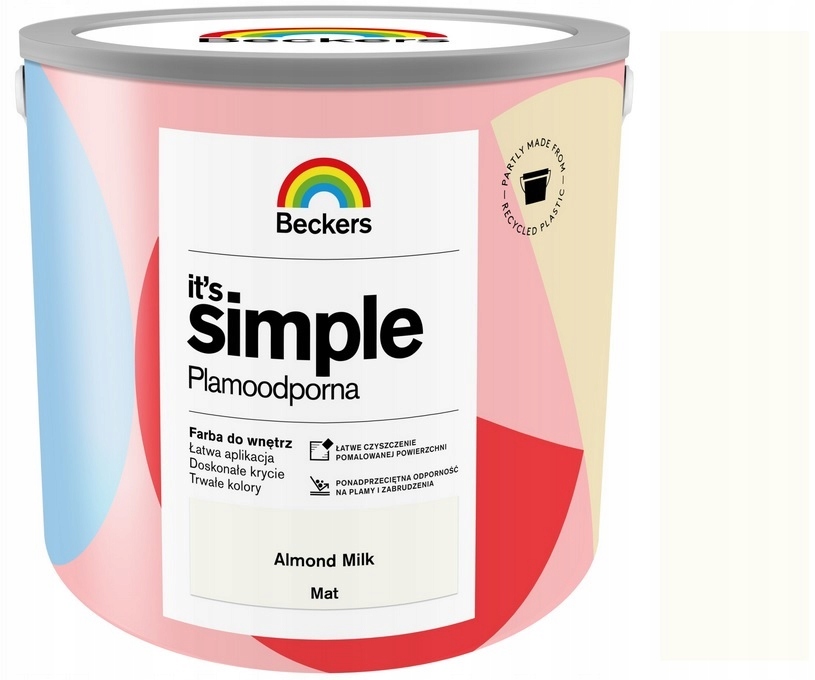Beckers It`s Simple Skvrnitá Barva Na Stěny A Stropy Almond Milk 2.5L