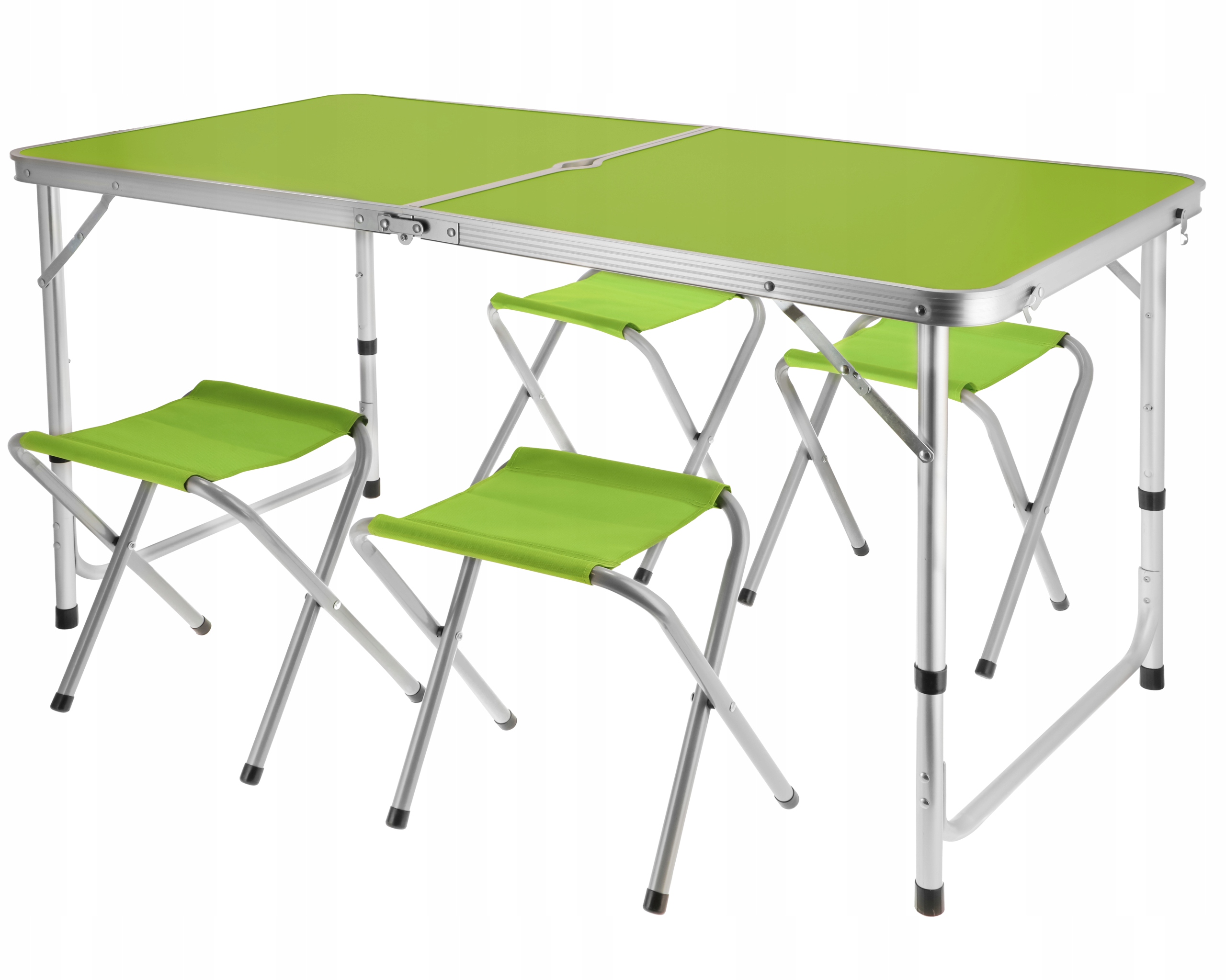 Zestaw Kempingowy składany Turystyczny ogrodowy walizka Stolik 4 Krzesła