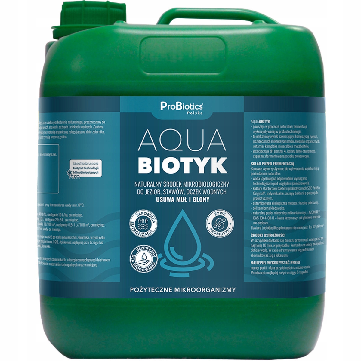 Aquabiotyk 5L Naturalne Oczyszczanie Stawów Oczek Wodnych